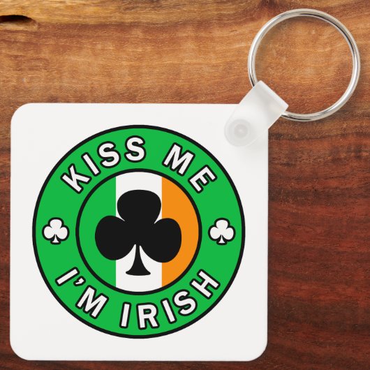 Kus Me Ik ben Iers Sleutelhanger (Achterkant)