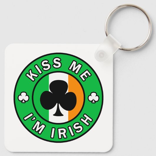 Kus Me Ik ben Iers Sleutelhanger (Achterkant)