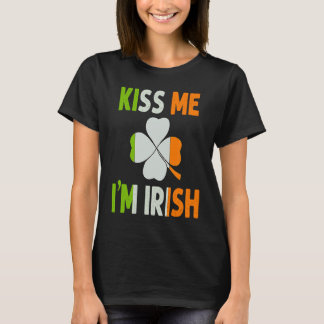 Kus Me Ik Ben Iers St. Patrick's Dag C Ierse Vlag T-shirt