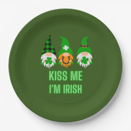 Kus Me Ik Ben Iers St. Patrick's Dag Gnome Klaver Papieren Bordje