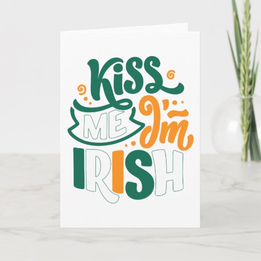 Kus Me Ik Ben Iers - St. Patrick's Dag Kaart (Voorkant)