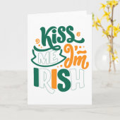 Kus Me Ik Ben Iers - St. Patrick's Dag Kaart (Gele Bloem)