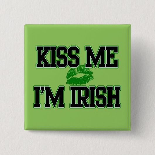 Kus me Ik ben Iers, St Patricks Day Button (Voorkant)