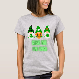 Kus Me Ik Ben Iers St. Patrick's Day Kabouter Klav T-shirt