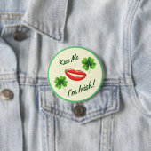 Kus Me Ik Ben Iers St. Patrick's Day Knop Ronde Button 7,6 Cm (In situ)