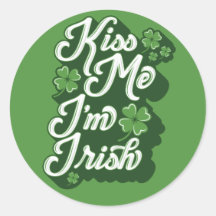 KUS ME, IK BEN IERS / St. Patrick's Day Stickers