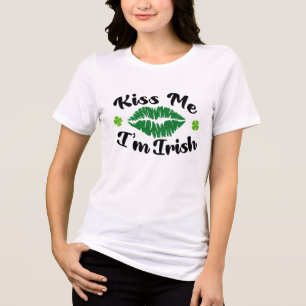 Kus Me Ik ben Iers   St. Patrick's Day Tri-Blend Shirt