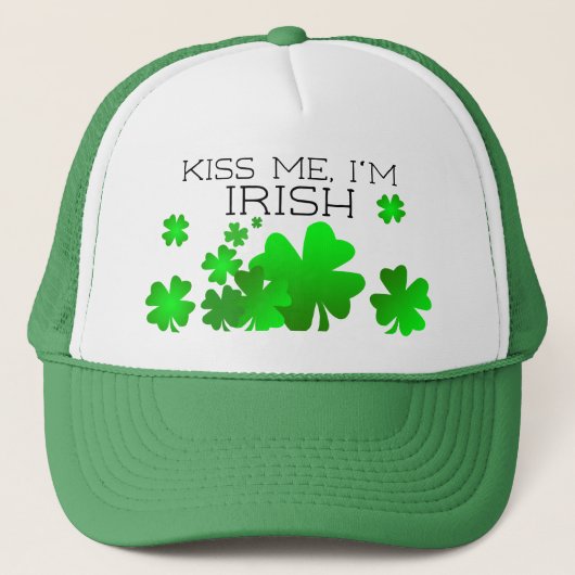 Kus me, ik ben Iers, St Patrick's Day Trucker Pet (Voorkant)