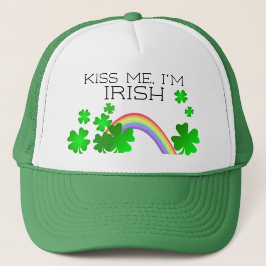 Kus me, ik ben Iers, St Patrick's Day Trucker Pet (Voorkant)