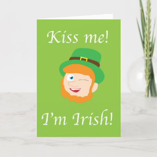Kus me, ik ben Iers St Patricksdag Kaart
