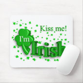"Kus me, ik ben Iers" St. Patty's Day Mousepad Muismat (Met muis)