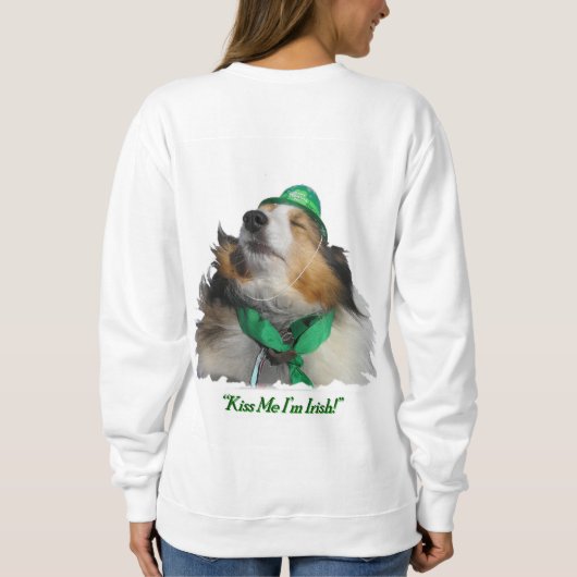 "Kus me ik ben Iers!" Sweatshirt (Achterkant)