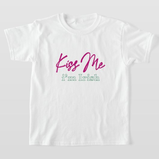 'Kus me, ik ben Iers' T-shirt (Laagn)