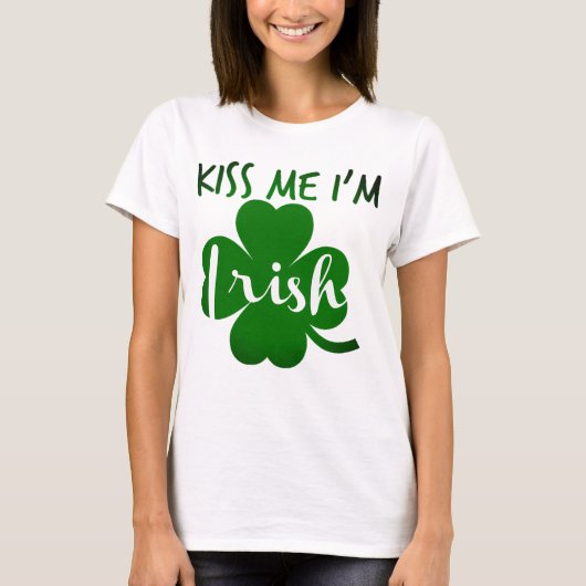 kus me ik ben iers t-shirt (Voorkant)