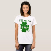kus me ik ben iers t-shirt (Voorkant volledig)