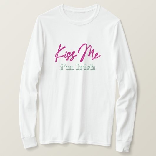 'Kus me, ik ben Iers' T-shirt (Design voorkant)