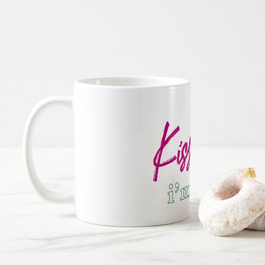 'Kus me, ik ben Iers' T-shirt Koffiemok (Met donut)