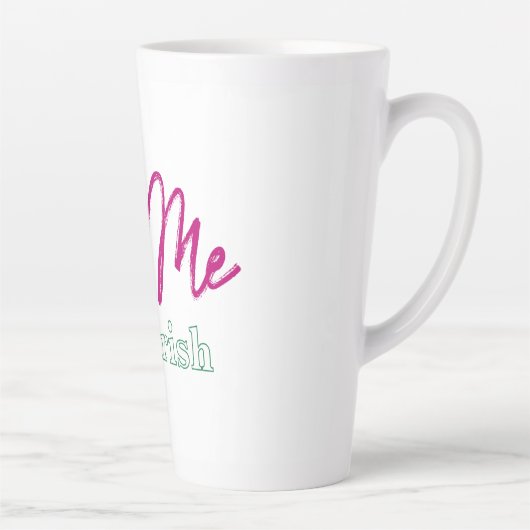 'Kus me, ik ben Iers' T-shirt Latte Mok (Rechts)