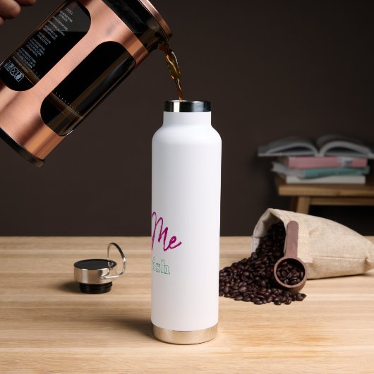 'Kus me, ik ben Iers' T-shirt Waterfles (Koffie)