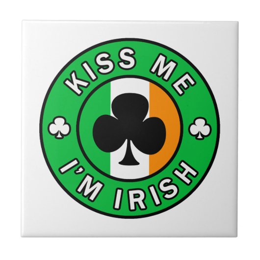 Kus Me Ik ben Iers Tegeltje (Voorkant)