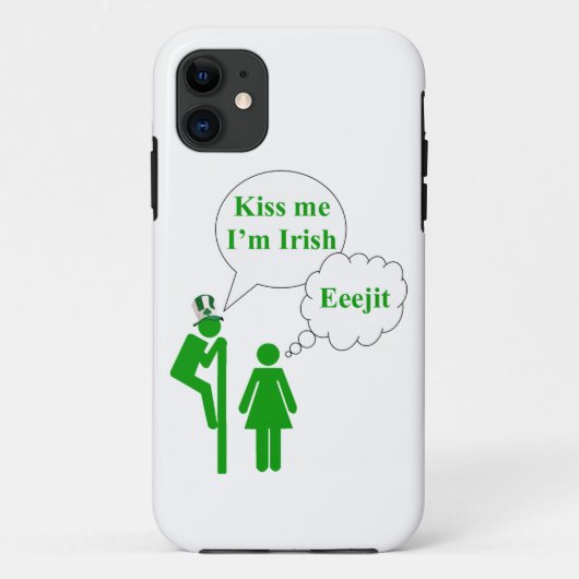 Kus me ik ben, Iers toiletbord Case-Mate iPhone Case (Achterkant)