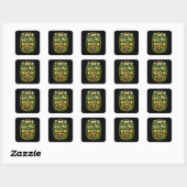 Kus Me, Ik Ben Iers Vierkante Sticker (Vel)