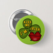 Kus Me Ik ben Ierse Button (Voorkant /achterkant)