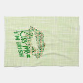 Kus me ik ben Ierse groene lippen Theedoek (Horizontaal)