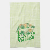 Kus me ik ben Ierse groene lippen Theedoek (Verticaal)