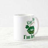 Kus me ik ben Ierse lips en shamrock Koffiemok (Voorkant rechts)