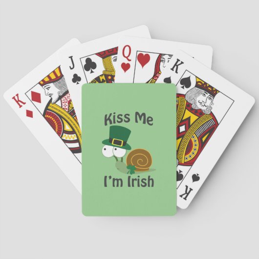Kus me Ik ben Ierse slak Pokerkaarten (Achterkant)