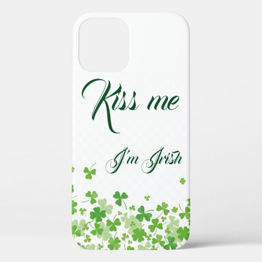 Kus me Ik ben Ierse verse groene shamrock Case-Mate iPhone Case (Achterkant)