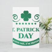 kus me ik ben irish briefpapier (Staand voorkant)