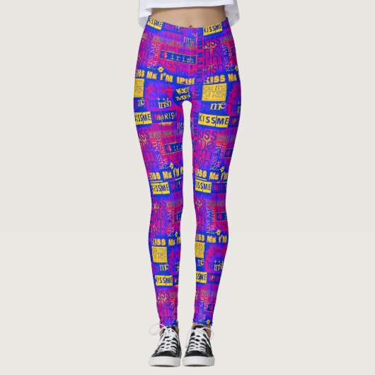 Kus me Ik ben Irish Bright Word Play Leggings (Voorkant)