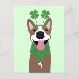 Kus me Ik ben Irish Brown Dog Green Briefkaart