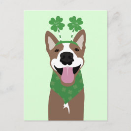 Kus me Ik ben Irish Brown Dog Green Briefkaart