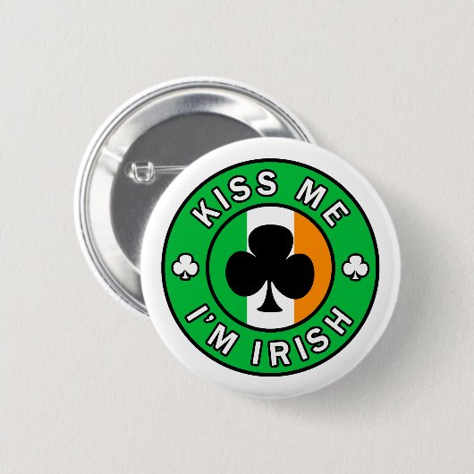 Kus Me Ik ben Irish Button (Voorkant /achterkant)