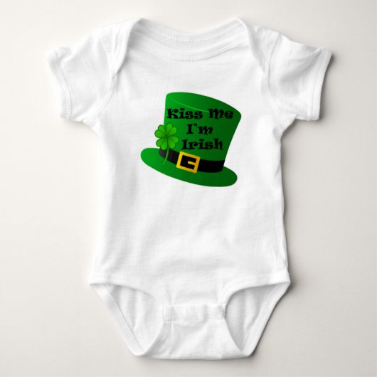 Kus me Ik ben Irish Custom Baby Creeper Romper (Voorkant)