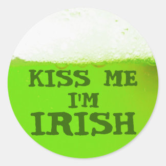 Kus me ik ben Irish Green Beer Sticker