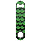 Kus Me Ik ben Irish Green Shamrocks Personalized Speed Flessenopener (Achterkant)