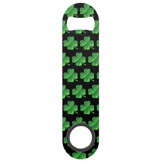Kus Me Ik ben Irish Green Shamrocks Personalized Speed Flessenopener (Achterkant)
