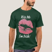 Kus me Ik ben Irish Green T-Shirt (Voorkant)