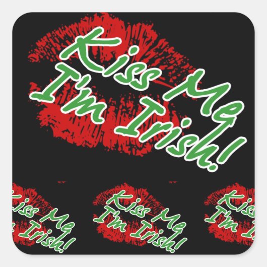 Kus me Ik ben Irish Lips Stickers (Voorkant)