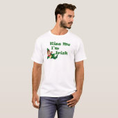 Kus Me Ik ben Irish Mannen Basic T-shirt (Voorkant volledig)