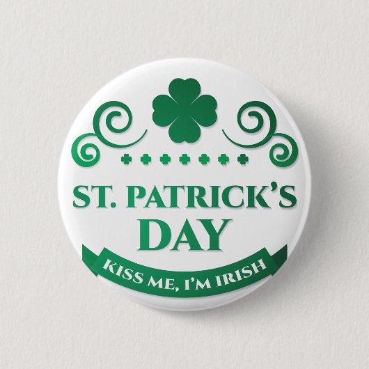 kus me ik ben irish ronde button 5,7 cm (Voorkant)