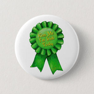 Kus me Ik ben Irish Today Pin Ronde Button 5,7 Cm