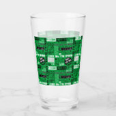 Kus me Ik ben Irish Word Play Glas (Achterkant)