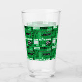 Kus me Ik ben Irish Word Play Glas (Voorkant)