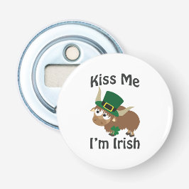 Kus me Ik ben Irish Yak Button Flesopener