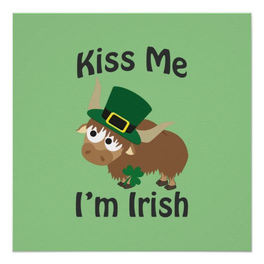 Kus me Ik ben Irish Yak Poster (Voorkant)
